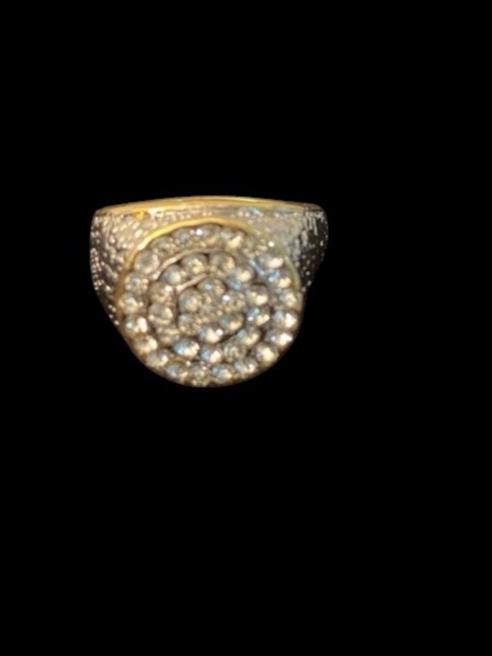 Sparkling Round Pave Crystal Stud Earring - Silver Tone